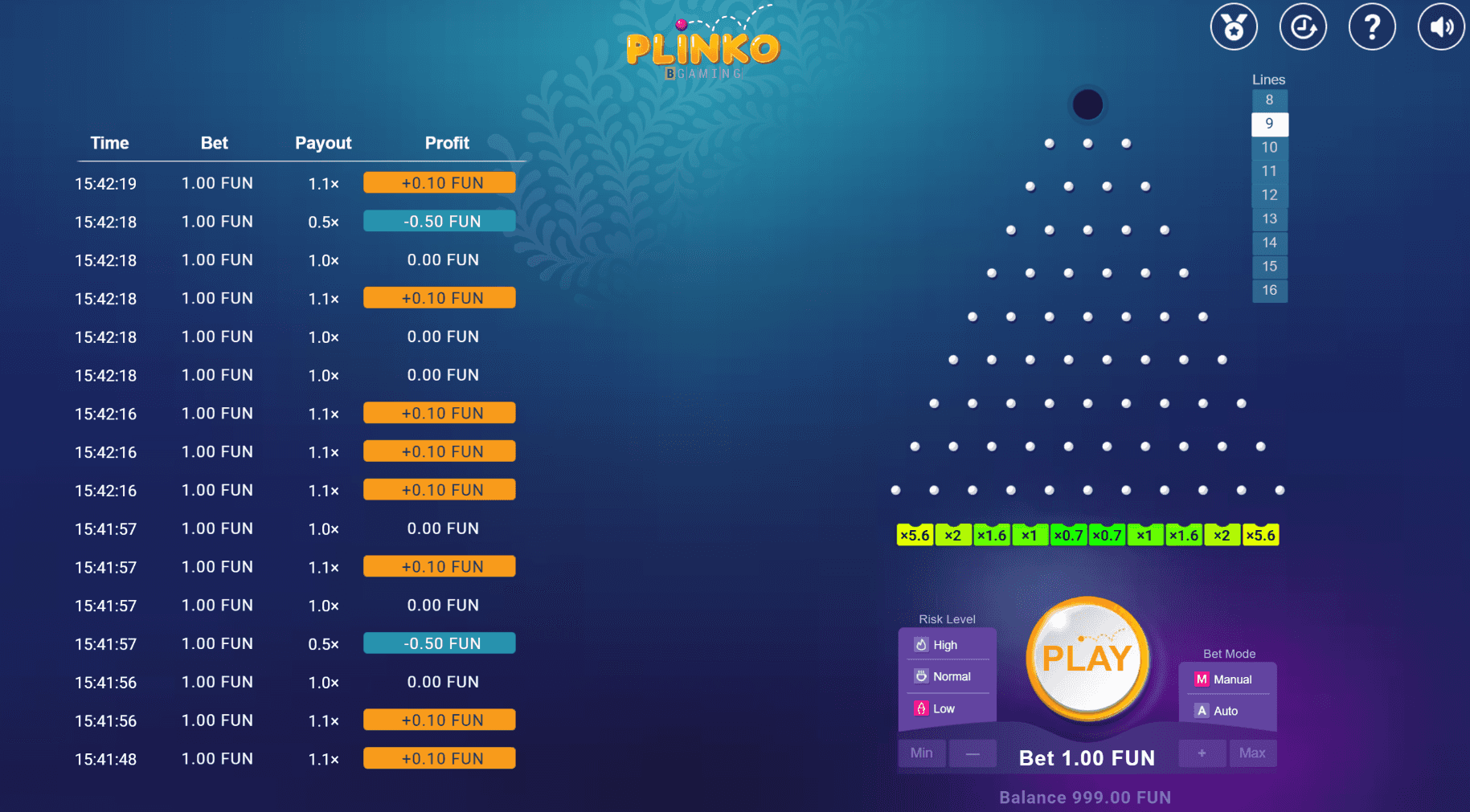 Plinko Demo Spielablauf
